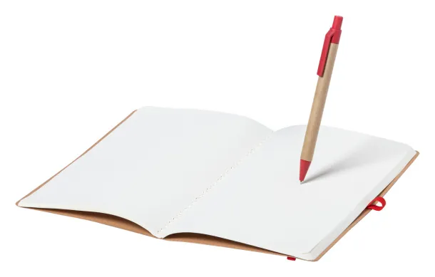 Ginkgo notes s kemijskom olovkom, A5 Crvena Prirodna