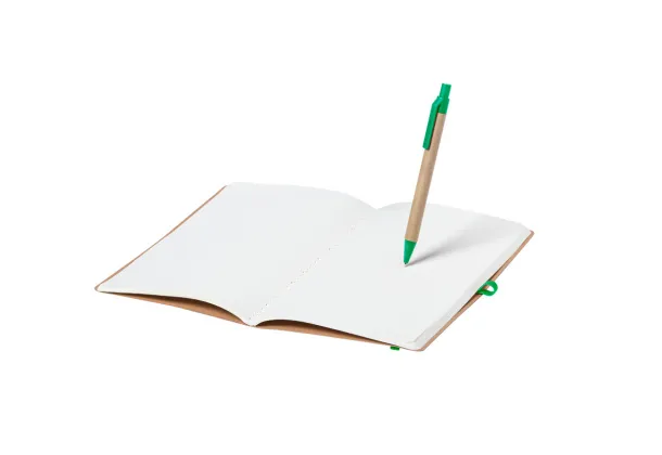 Ginkgo notes s kemijskom olovkom, A5 Zelena Prirodna