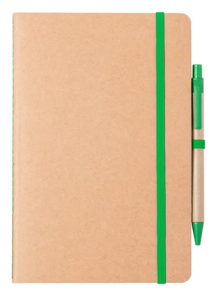 Ginkgo notes s kemijskom olovkom, A5 Zelena Prirodna