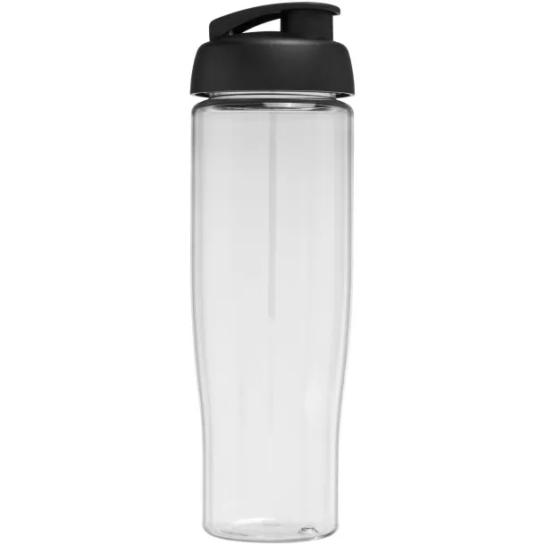 H2O Tempo® 700 ml flip lid sport bottle - Unbranded White Solid black