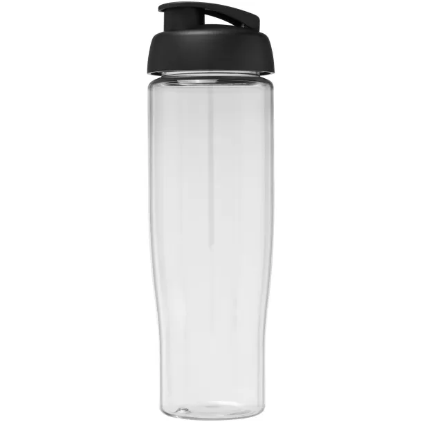 H2O Tempo® 700 ml flip lid sport bottle - Unbranded White Solid black