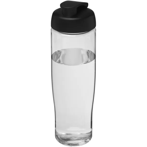 H2O Tempo® 700 ml flip lid sport bottle - Unbranded White Solid black