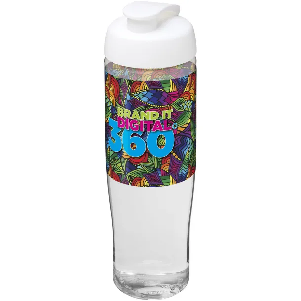 H2O Tempo® 700 ml flip lid sport bottle - Unbranded White White