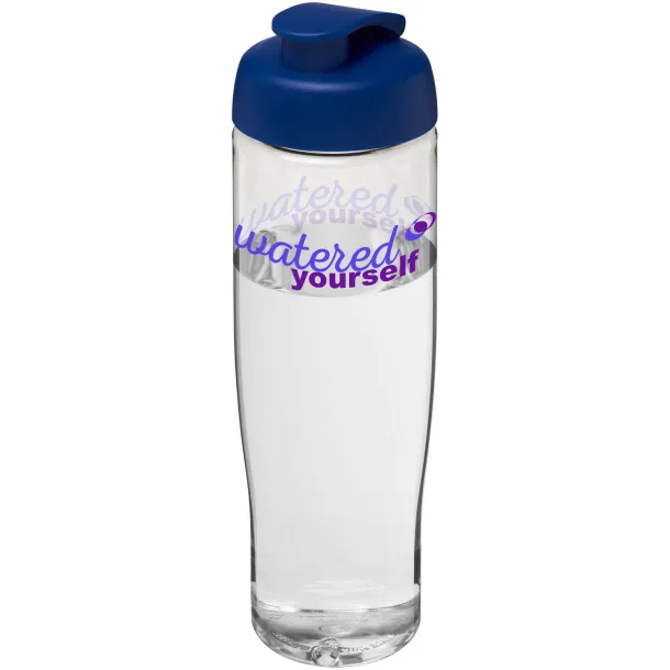 H2O Tempo® 700 ml flip lid sport bottle - Unbranded White Blue