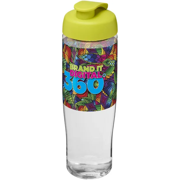 H2O Tempo® 700 ml flip lid sport bottle - Unbranded White Lime