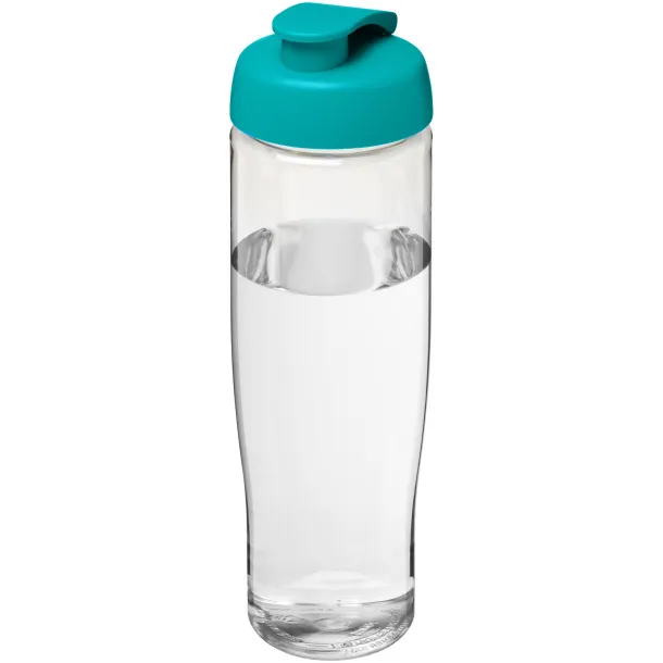 H2O Tempo® 700 ml flip lid sport bottle - Unbranded White Aqua blue