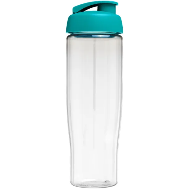 H2O Tempo® 700 ml flip lid sport bottle - Unbranded White Aqua blue