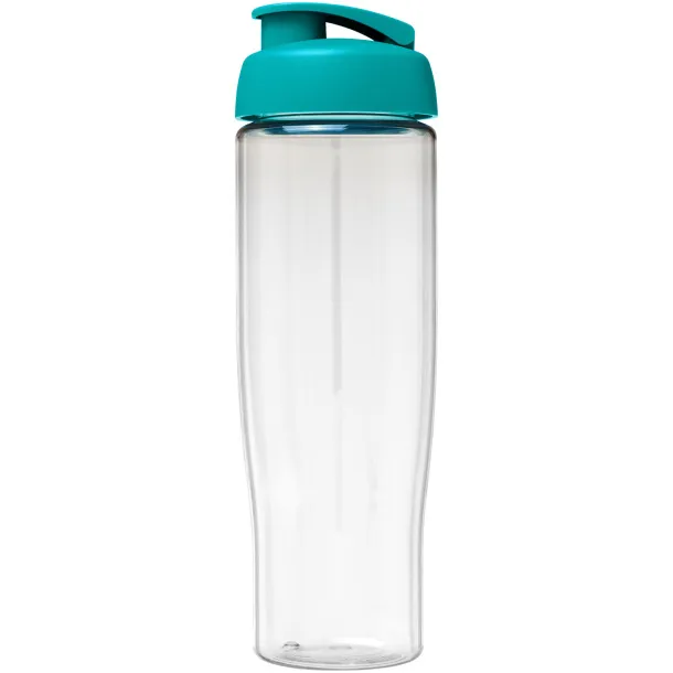 H2O Tempo® 700 ml flip lid sport bottle - Unbranded White Aqua blue