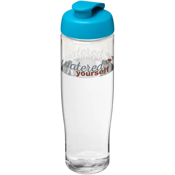 H2O Tempo® 700 ml flip lid sport bottle - Unbranded White Aqua blue