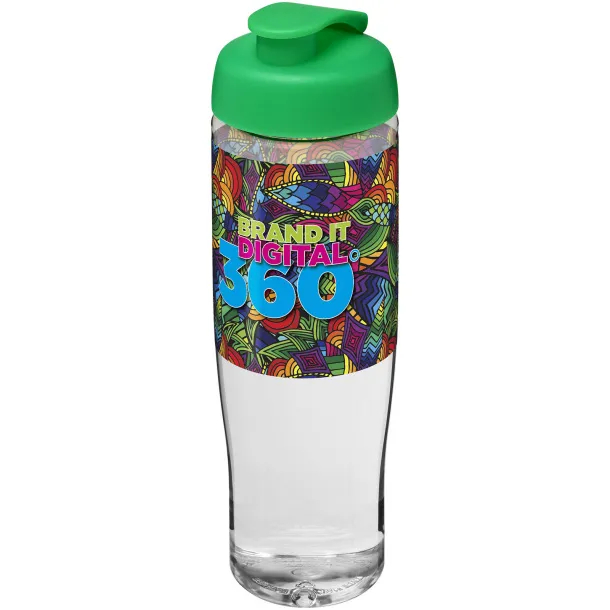 H2O Tempo® 700 ml flip lid sport bottle - Unbranded White Green