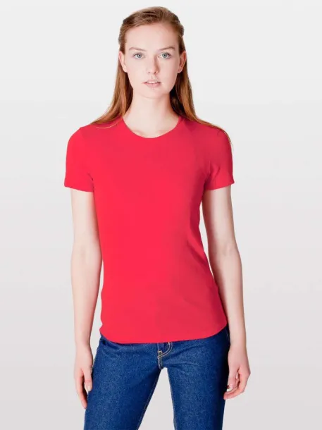  WOMEN'S FINE JERSEY SHORT SLEEVE T-SHIRT - American Apparel Red