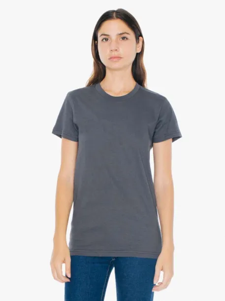  WOMEN'S FINE JERSEY SHORT SLEEVE T-SHIRT - American Apparel Asphalt