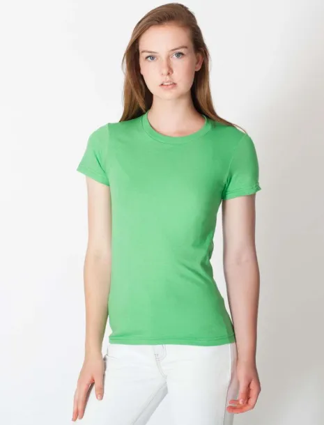  WOMEN'S FINE JERSEY SHORT SLEEVE T-SHIRT - American Apparel Grass