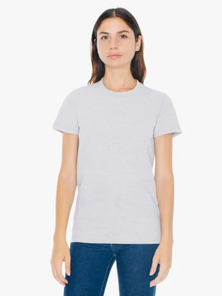  WOMEN'S FINE JERSEY SHORT SLEEVE T-SHIRT - American Apparel Heather Grey