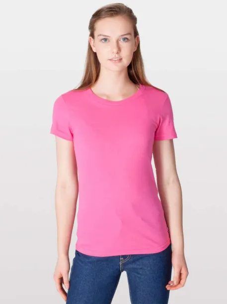  WOMEN'S FINE JERSEY SHORT SLEEVE T-SHIRT - American Apparel Fuchsia