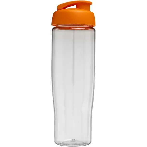 H2O Tempo® 700 ml flip lid sport bottle - Unbranded White Orange