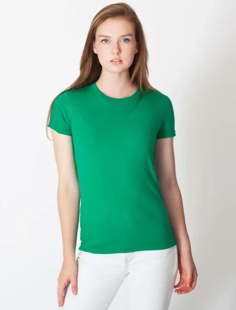  WOMEN'S FINE JERSEY SHORT SLEEVE T-SHIRT - American Apparel Kelly Green