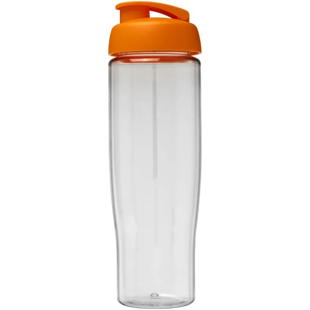 H2O Tempo® 700 ml flip lid sport bottle - Unbranded White Orange