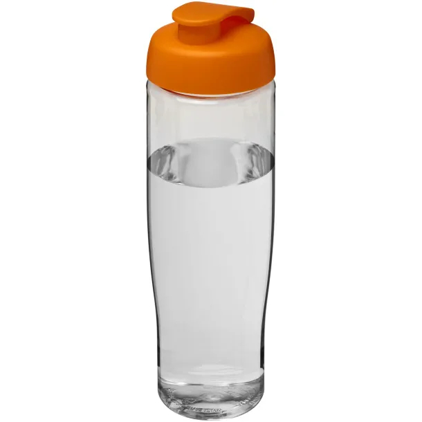 H2O Tempo® 700 ml flip lid sport bottle - Unbranded White Orange