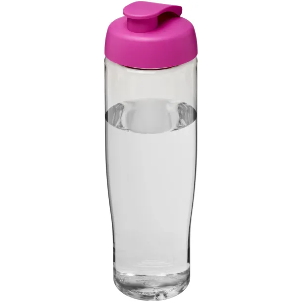 H2O Tempo® 700 ml flip lid sport bottle - Unbranded White Transparent pink