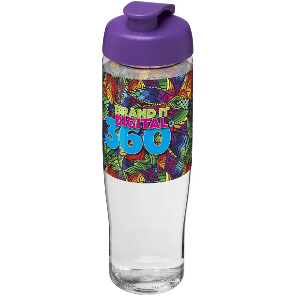 H2O Tempo® 700 ml flip lid sport bottle - Unbranded White Purple