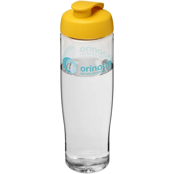 H2O Tempo® 700 ml flip lid sport bottle - Unbranded White Yellow