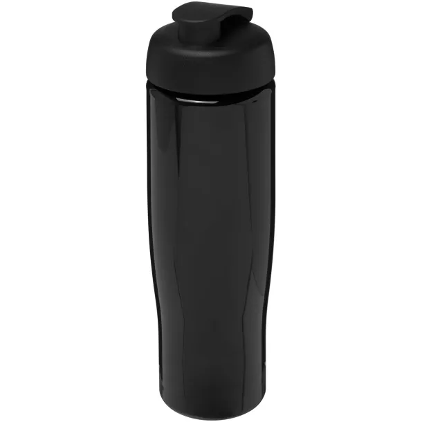 H2O Tempo® 700 ml flip lid sport bottle - Unbranded Solid black