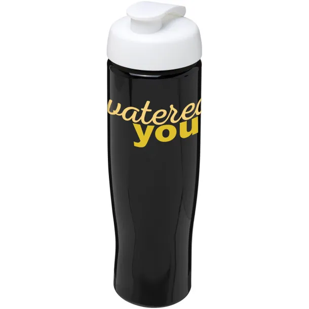 H2O Tempo® 700 ml flip lid sport bottle Solid black White