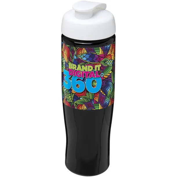 H2O Tempo® 700 ml flip lid sport bottle Solid black White