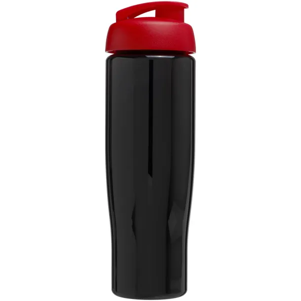 H2O Tempo® 700 ml flip lid sport bottle Solid black Red