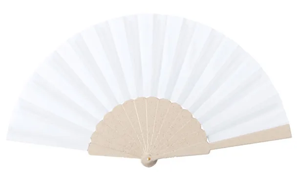 Lencer hand fan Natural White