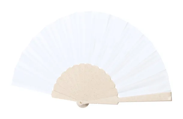 Lencer hand fan Natural White