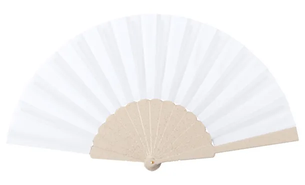 Lencer hand fan Natural White