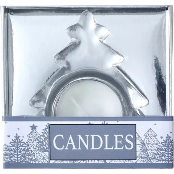  Candle holder "Christmas tree" Srebrna