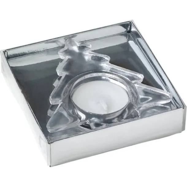  Candle holder "Christmas tree" Srebrna