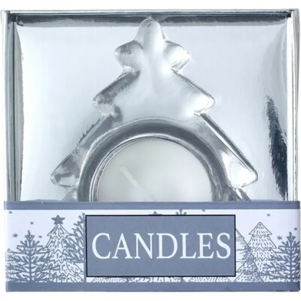  Candle holder "Christmas tree" Srebrna