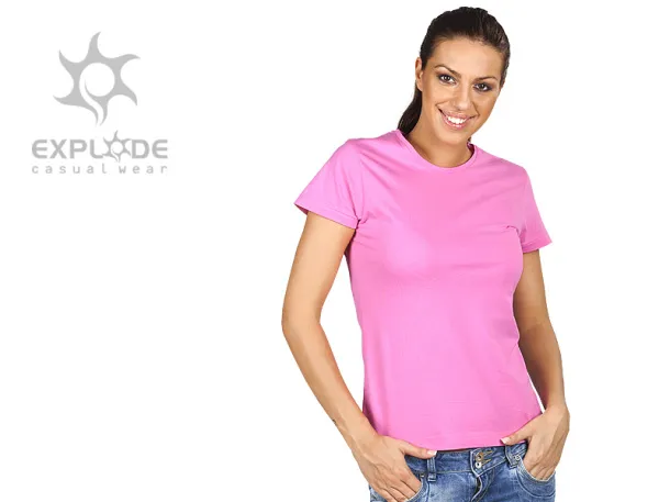 DONNA Ženska majica kratkih rukava, 150 g/m2 - EXPLODE Ružičasta