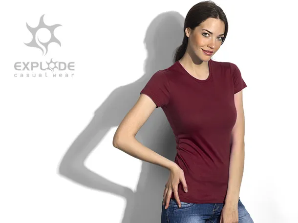 DONNA Ženska majica kratkih rukava, 150 g/m2 - EXPLODE Bordo