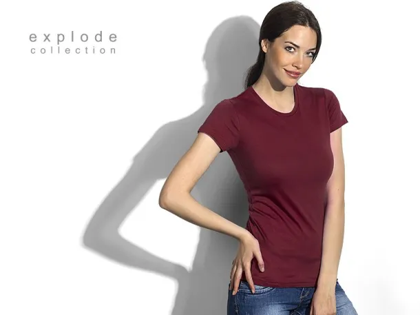 DONNA Ženska majica kratkih rukava, 150 g/m2 - EXPLODE Bordo