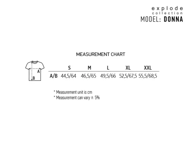 DONNA Ženska majica kratkih rukava, 150 g/m2 - EXPLODE Svijetložuta