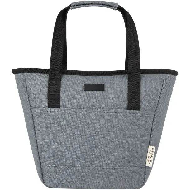 Joey 9-can GRS recycled canvas lunch cooler bag 6L Grey