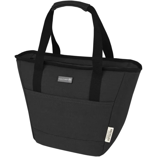 Joey 9-can GRS recycled canvas lunch cooler bag 6L Solid black