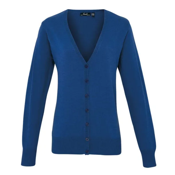  WOMEN'S BUTTON-THROUGH KNITTED CARDIGAN - Premier Royal