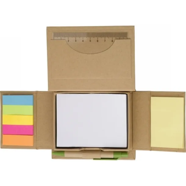  Memo holder, notebook, sticky notes, ball pen, ruler neutral