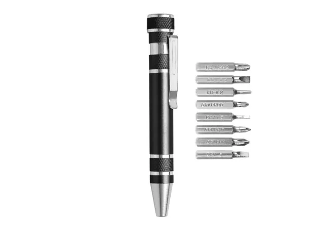HOBY screwdriver with changeable bits Black