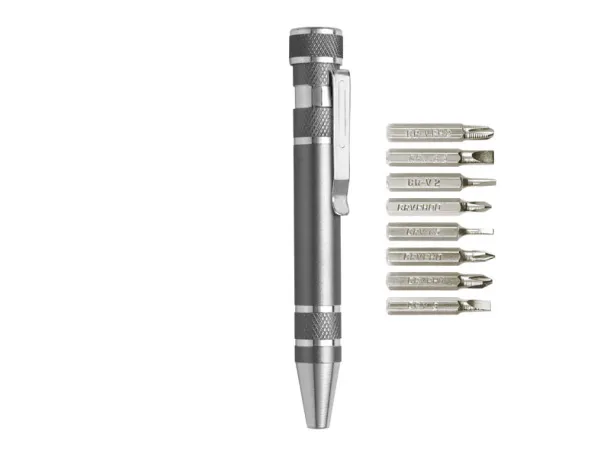 HOBY screwdriver with changeable bits Silver