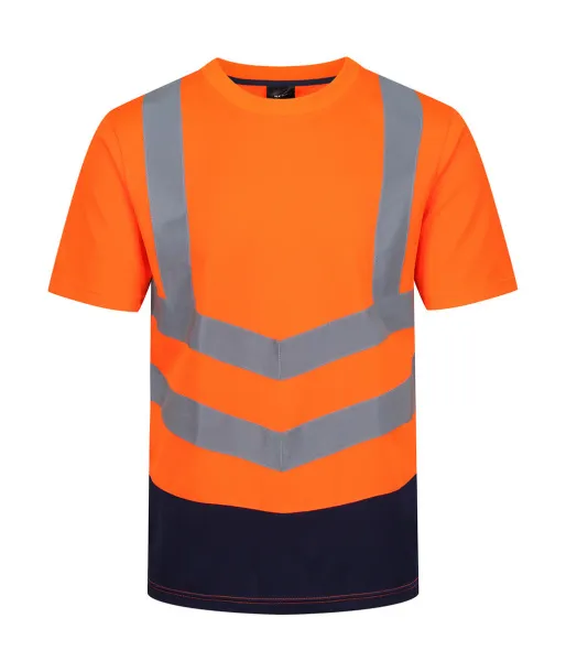  Hi-Vis majica kratkih rukava - Regatta High Visibility Narančasta Mornarsko plava