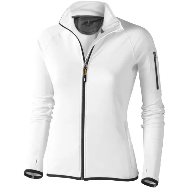 Mani power fleece full zip ladies jacket - Elevate Life White