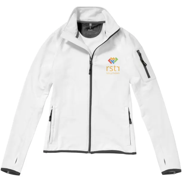 Mani power fleece full zip ladies jacket - Elevate Life White