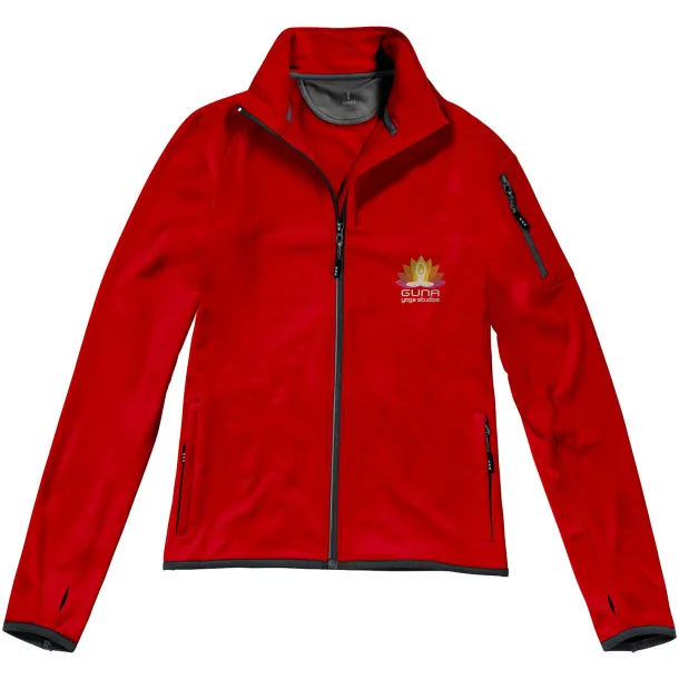 Mani power fleece full zip ladies jacket - Elevate Life Red